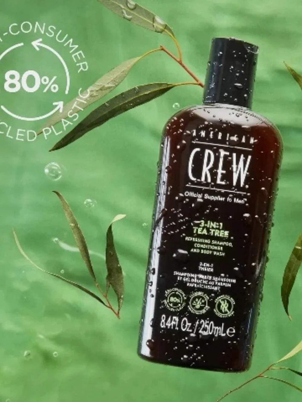 2pc American Crew 3 in 1 Tea Tree Shampoo & Conditioner and Body Wash 33.8Fl.oz